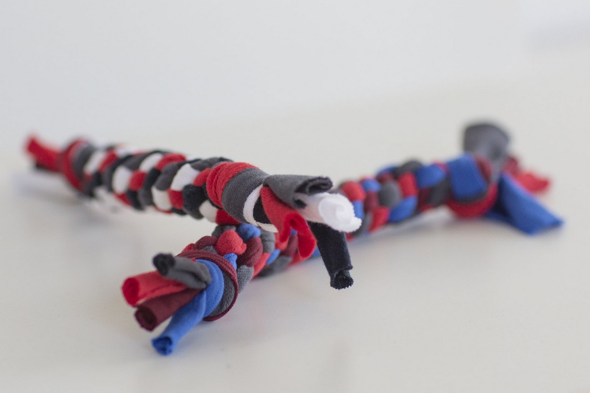 zestaw kreatywny „wyplatanka – pleciony szarpak dla psa” - obrazek 2