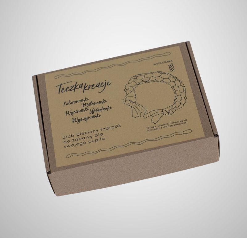 zestaw kreatywny „wyplatanka – pleciony szarpak dla psa”